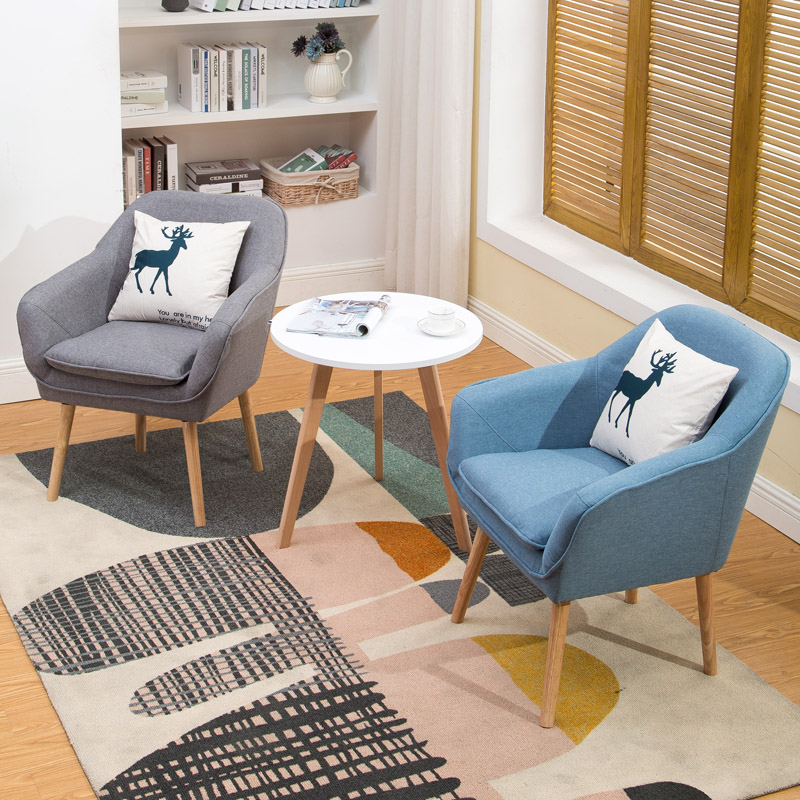 奶茶店沙发桌椅组合休闲卡座小单人甜品店网红服装咖啡厅简约