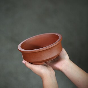 清香阁紫砂盆 唯珍手工降坡泥圆口小盆景盆 桌面菖蒲盆案头绿植花