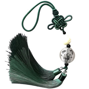 内画鼻烟壶中国结汽车挂件后视镜装饰悬挂式吊饰手工制作新年礼物