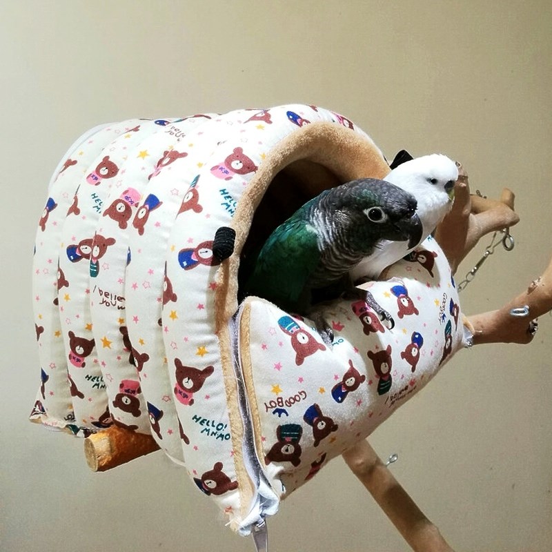 店主推荐牡丹鹦鹉棉窝可拆洗牡丹虎皮小太保暖过冬睡觉鸟吊床鸟窝