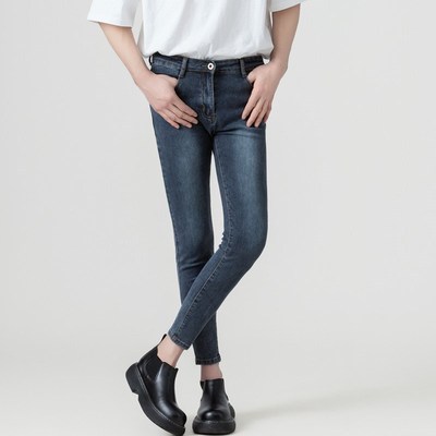 男装时尚高弹力小脚牛仔裤男生百搭铅笔裤紧身裤个性牛仔裤小腿裤