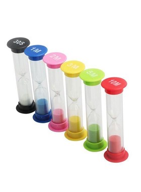六个沙漏套装30秒 1 2 3 4 5 10分钟计时器创意儿童桌面玩具礼物