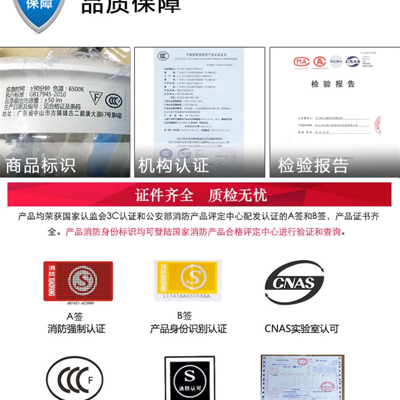 新国标消防应急灯筒灯led人体感应嵌入式3 4寸开孔12cm一体化照明