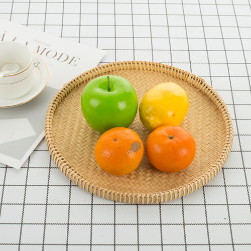 苏里精编竹编手工竹制品有孔无孔筛子饺子托盘家用馒头筐竹匾簸箕