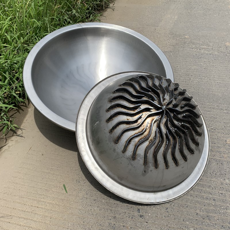 304不锈钢商用加厚翅片炒锅节能牛羊汤羊肉汤大锅食堂饭店复底锅