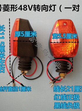 电动三轮车转向灯 摩托车转向灯转弯灯48V60V72V通用前转向灯总成