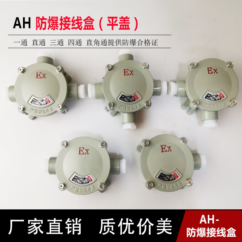 防爆接线盒AH铝合金平盖 4分/6分/1寸吊盖带接线端子防粉尘接线盒