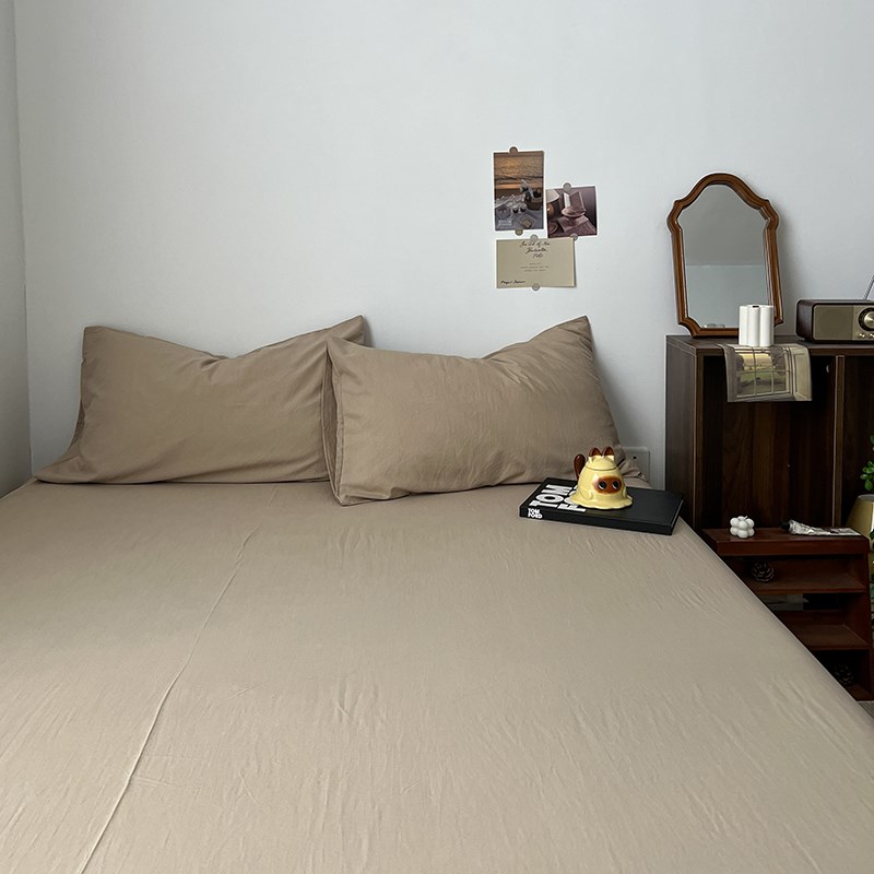 单件床单床笠1.8米床罩床套三件套水洗棉单双人枕套床垫防尘宿舍4