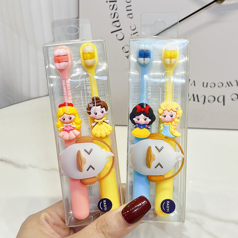 儿童牙刷软毛换牙期专用可爱卡通2-6岁小孩乳牙刷万根毛超细小头