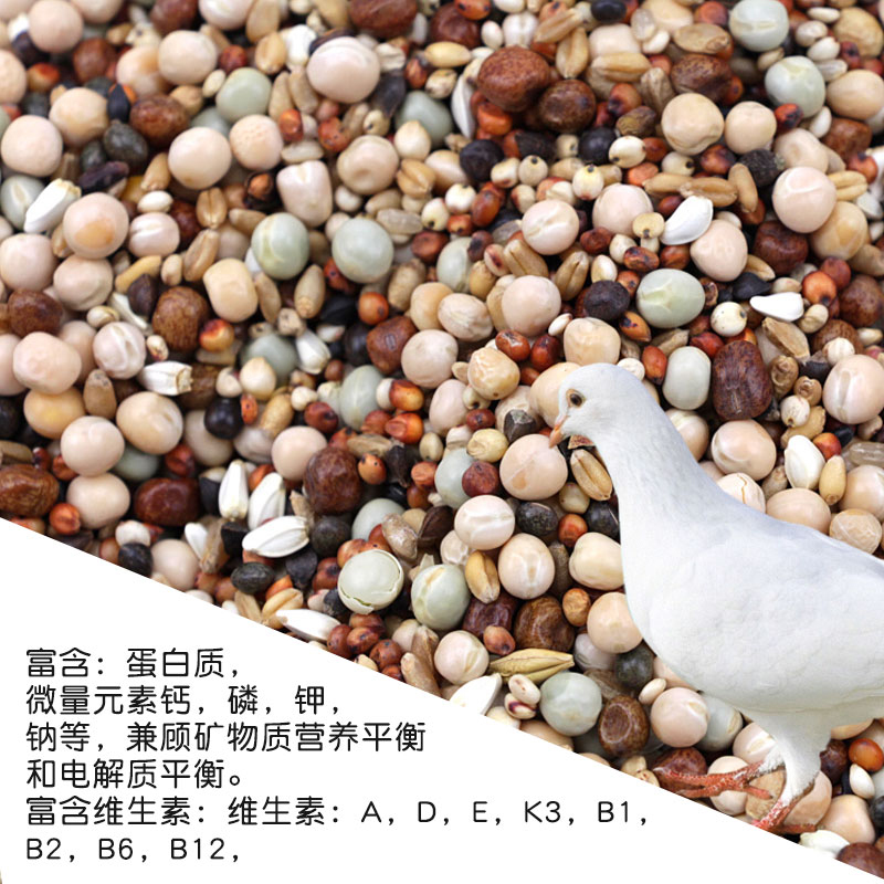 鸽粮5斤鸽子饲料50鸟食信鸽幼鸽高粱小麦谷子无玉米鸽子粮包10邮