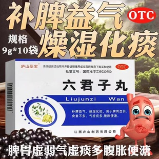 庐山圣宝 六君子丸 9g*10袋/盒补脾益气脾胃虚弱燥湿化痰气虚痰多