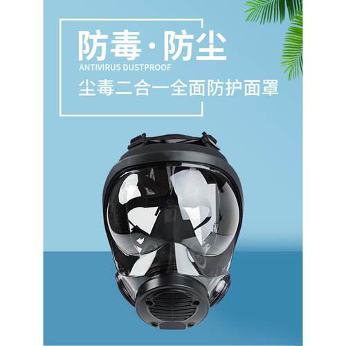Mf19硅胶防毒面具全面面罩防化学喷漆防粉尘毒抛光装饰喷砂劳动防