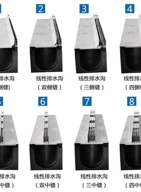 不锈钢盖板缝隙式盖板线性盖板排水沟厂家直销U型槽排水沟