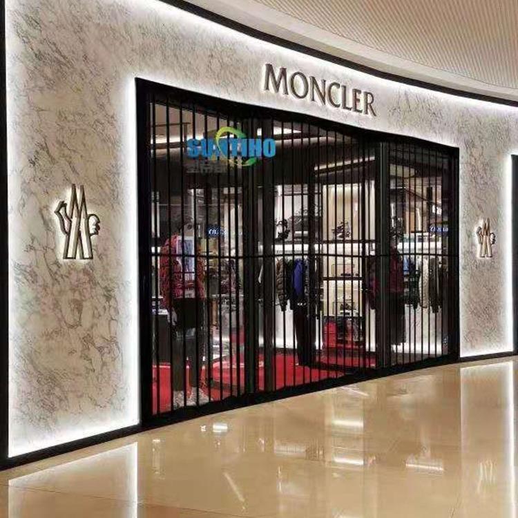 厂家加厚铝合金折叠门商场推拉门隔断门电动智能拉闸门静音