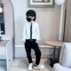 男童白衬衫 小学生表演出校服中大童儿童白衬衣宝宝春秋潮 纯棉长袖