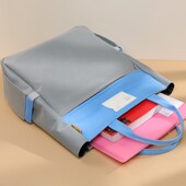 初中生大容量手提袋补习袋A4文件袋帆布小学生拎书袋孕妇产检资料