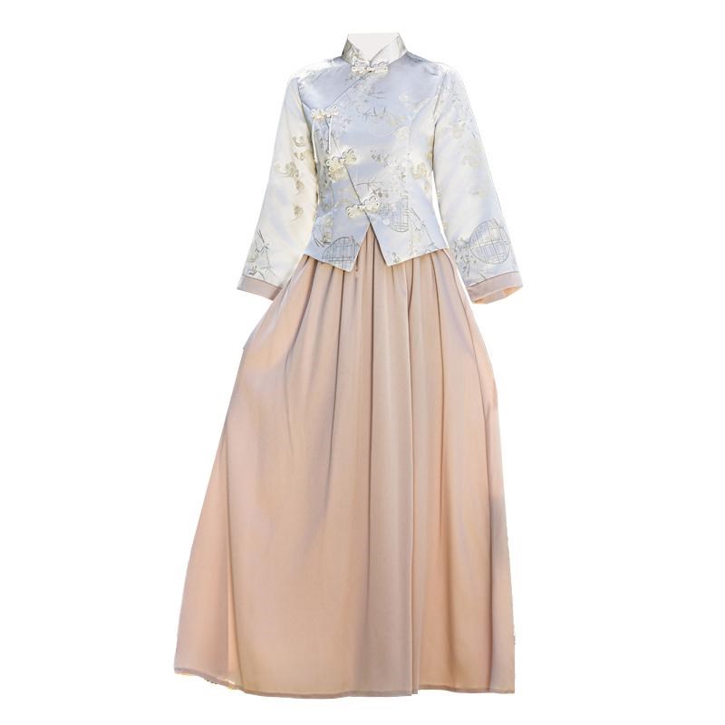 伴娘服2025新款缎面姐妹团婚礼服小个子高级感绝美伴娘服中式长袖