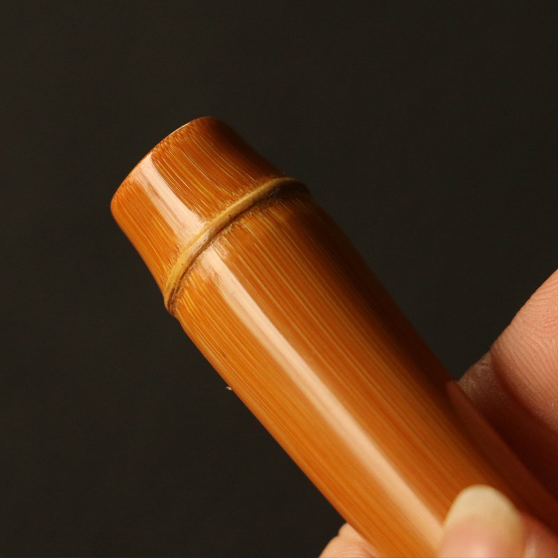 精品纯手工精磨天然多节实心竹烟嘴竹雕竹制粗烟过滤器烟斗手把件