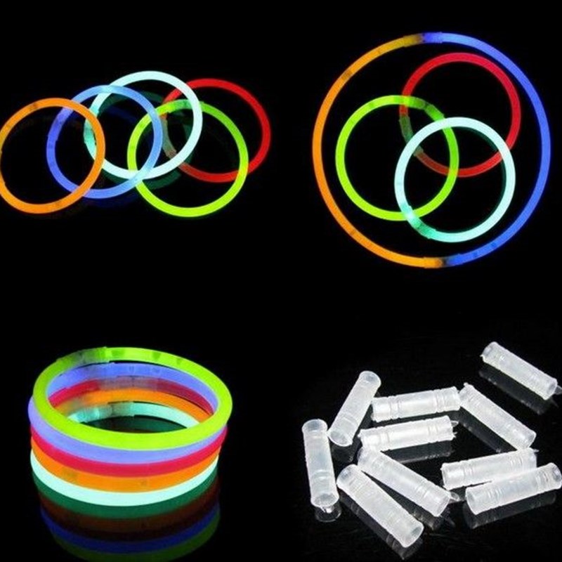 荧光棒人形发光贴身上七彩荧光棒儿童无毒萤光彩色棒演唱会发光棒