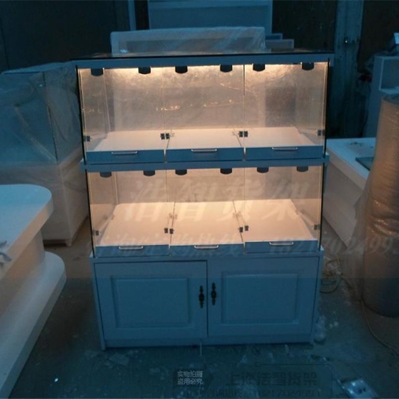 欧式烤漆面包柜展示柜 3层敞开式边柜中岛柜 抽屉式面包柜可订做