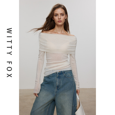 WITTYFOX水溶羊毛薄透针织衫