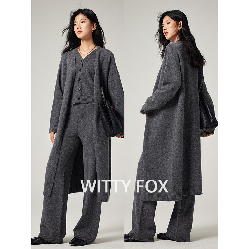 WITTYFOX羊毛彩点星辰段毛针织衫