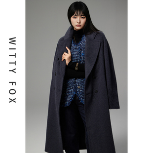 WITTYFOX意大利Babyllama&簇状ALPACA经典1O18O1大衣外套女冬