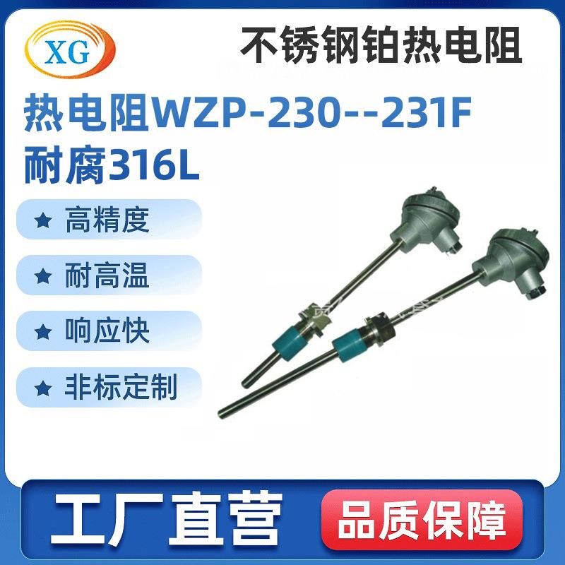 厂家供应多种联接热电阻WZP-230/231F耐腐316L装配式热电阻