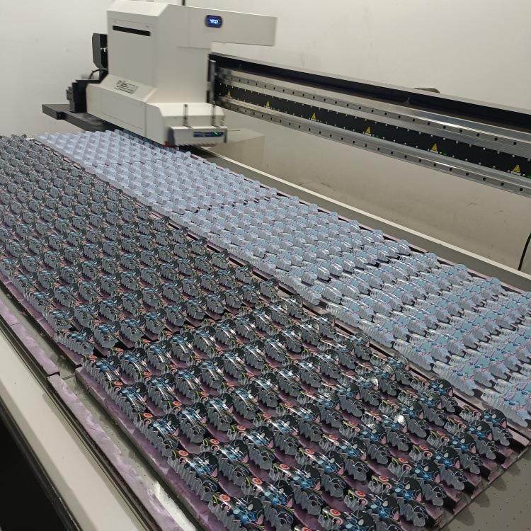 高落差盘发抓夹UV打印机鸡蛋花塑料发夹盘3D数码UV印花机发饰夹子