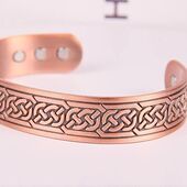 红铜手镯磁性手工新款 高级国风复古欧美磁性手镯磁石手链 现货热卖