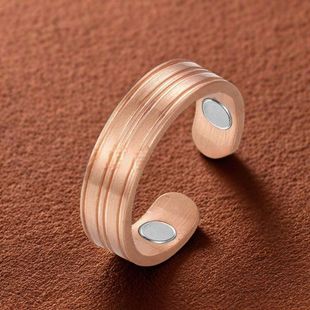 磁疗锗石红铜戒指手饰磁性能量热销简约气质轻奢高级感本命年情侣