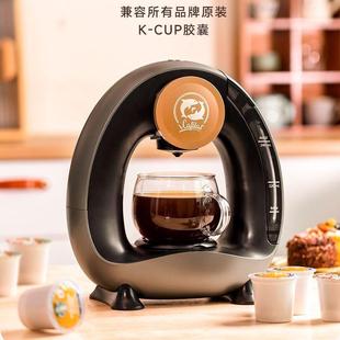 胶囊咖啡机家用全自动泡茶自动加热意式 便携小型办公桌面研磨美式