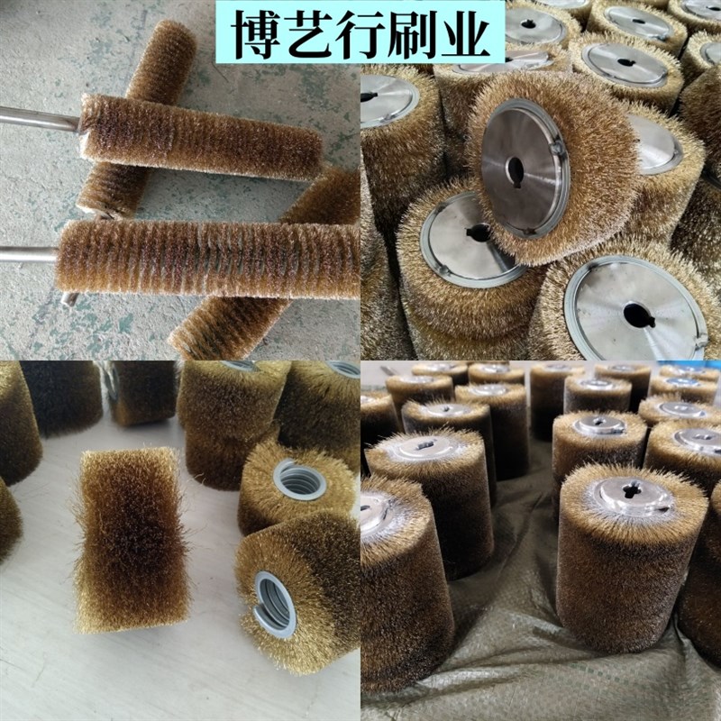 钢丝滚刷a弹簧毛刷不锈钢丝辊刷外绕毛刷筒无轴钢丝滚刷除锈除污