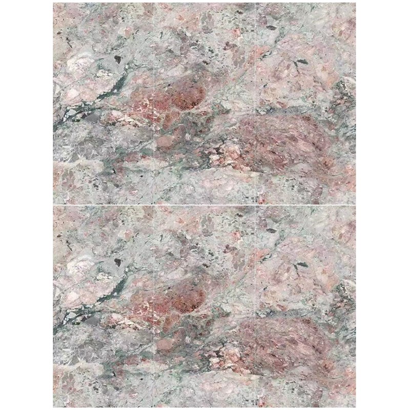 现代简约粉绿色奢石大理石瓷砖客厅地砖化妆室厨房壁砖600 1200