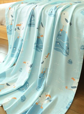竹浆纤维印花盖毯空调毯午休毯子卡通印花午睡毯子S9700