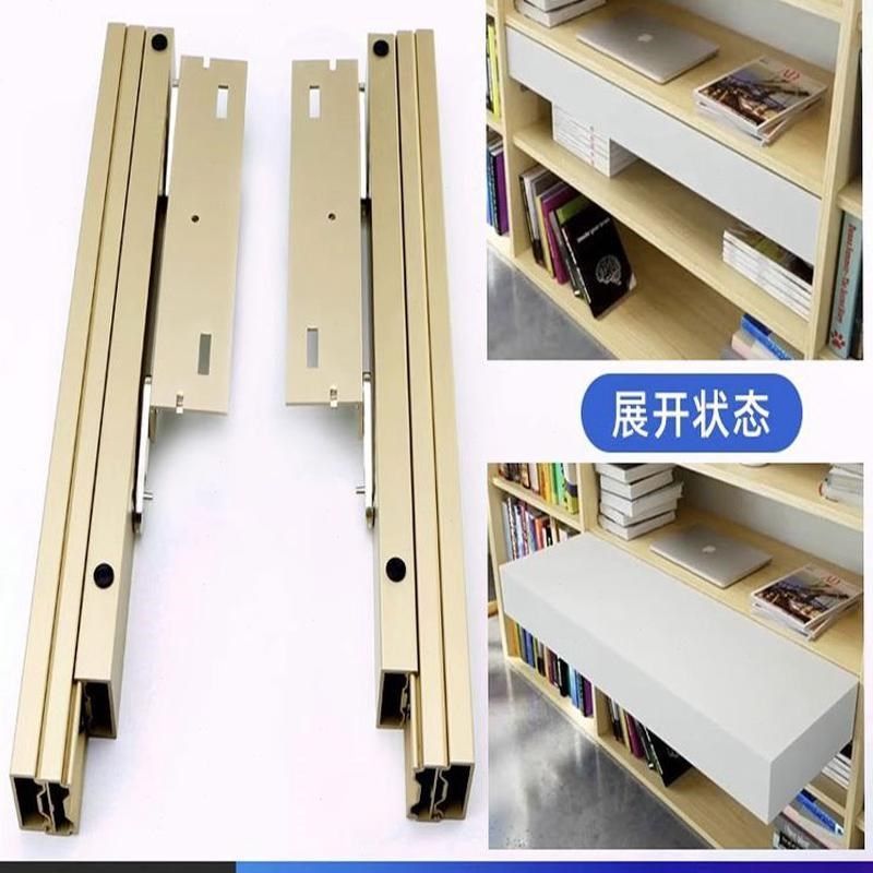 上升隐形滑轨折叠台面升降伸缩餐桌导轨配件推拉跳台圆桌轨道五金