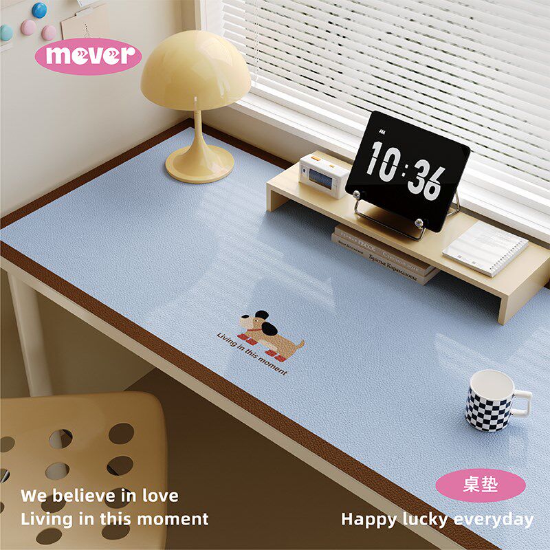 ins中古风高级感电脑桌垫学生办公桌面保护防水防油U免洗PVC书桌