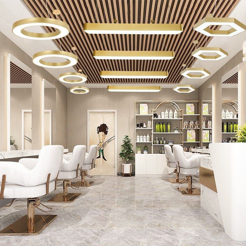 理发店吊灯超亮LED长条灯网红店铺发廊专用灯美甲美容美发店顶灯,家装灯饰光源,客厅吊灯,淘宝优惠券,粉丝福利购,淘宝优惠卷