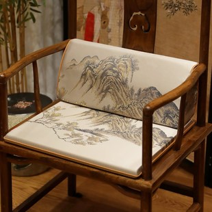 中式椅垫高档红木椅子坐垫一体实木圈椅主人椅沙发垫护腰靠枕座垫