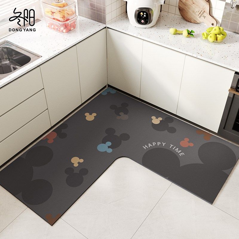 厨房地垫防滑防油可擦免洗脚垫l型吸水垫子防水专用耐脏转角地毯,居家布艺,厨房地垫,淘宝优惠券,粉丝福利购,淘宝优惠卷