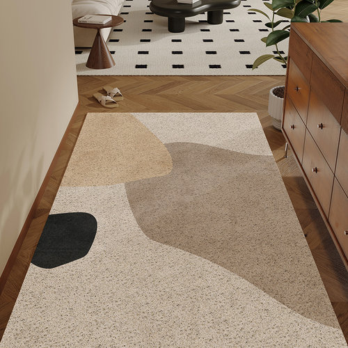 侘寂风入户门口丝圈地垫进门家用地毯防滑耐L脏竖版pvc可裁剪脚垫