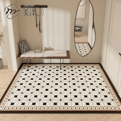入户门地垫进门皮革免洗可擦脚垫玄关室H内门前垫门口简约pvc地毯