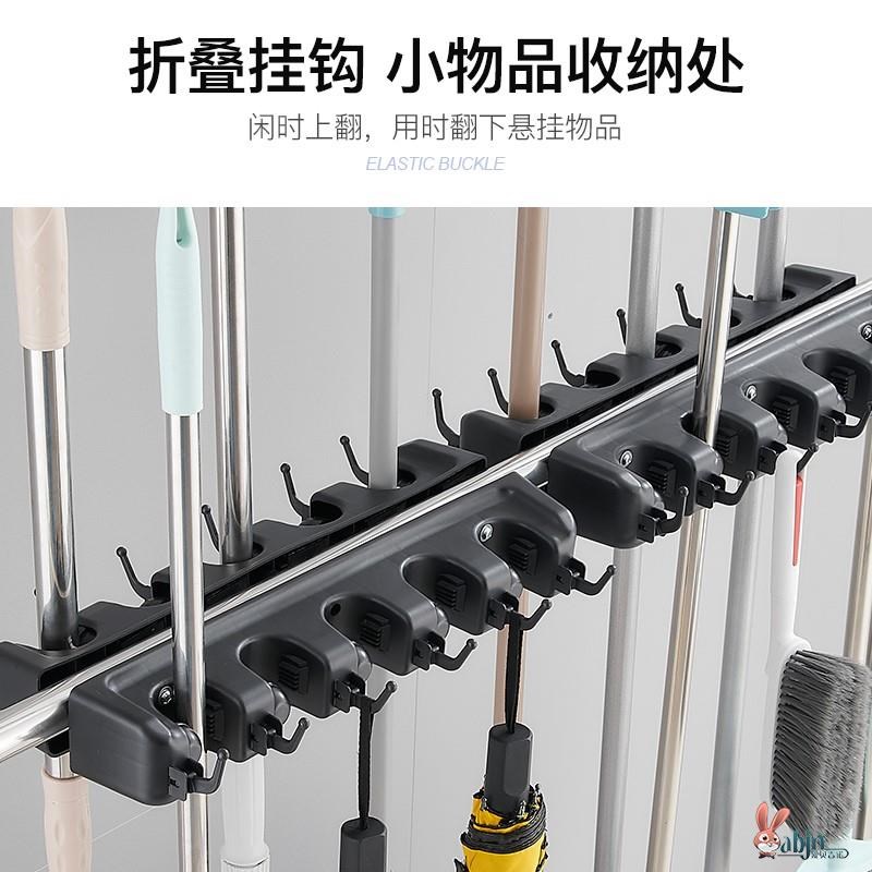 移动落地式拖把架扫把拖布阳台沥水架子清洁工具不锈钢收纳置物架