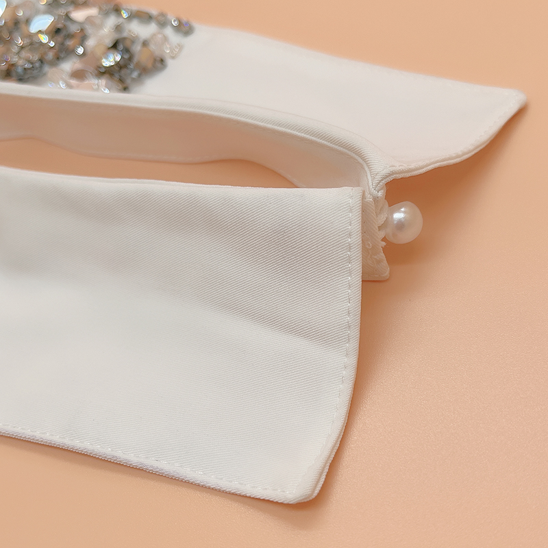 宫廷风重工艺钉珠假领子女百搭假领配毛衣春夏秋冬单领装饰衬衫领