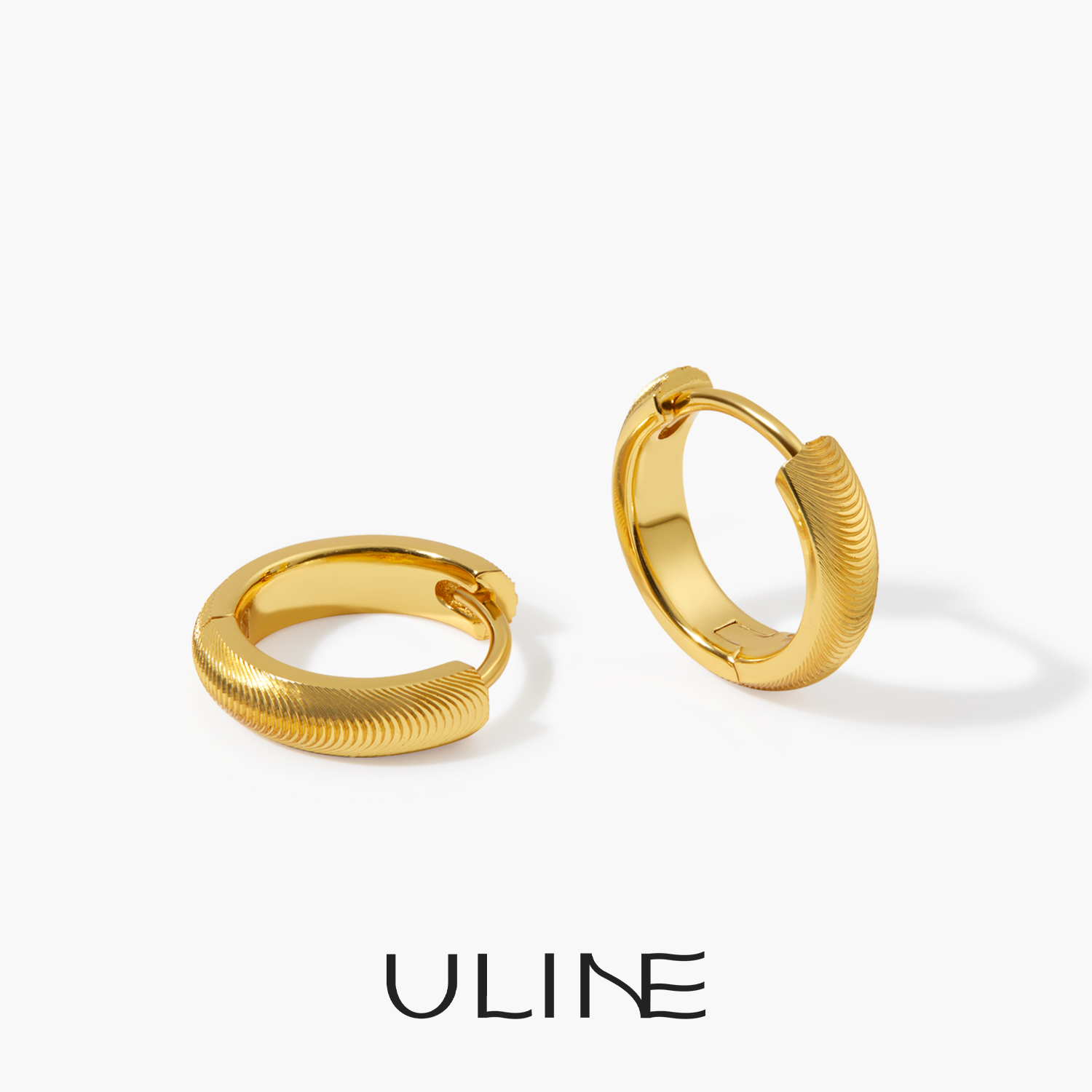 ULINE925纯银耳圈秋冬耳环耳扣女