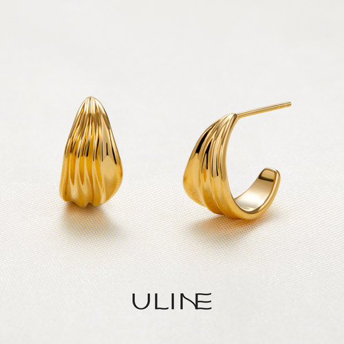 ULINE通体925纯银耳钉简约耳环女
