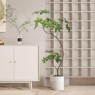 仿真大叶伞绿植家居客厅卧室假花树办公室餐厅软装造景装饰摆设