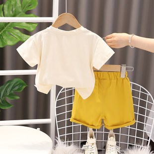 男宝宝夏装1周岁半五10一8八6九7十个月婴儿夏季衣服分体男孩套装