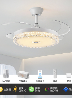 隐形吊扇灯吸顶吊扇灯饭厅客厅灯2023年新款简约广东中山灯具F154