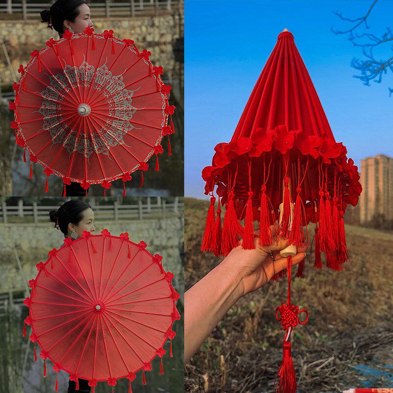 古风国风汉服拍j照防雨防晒油纸工艺伞